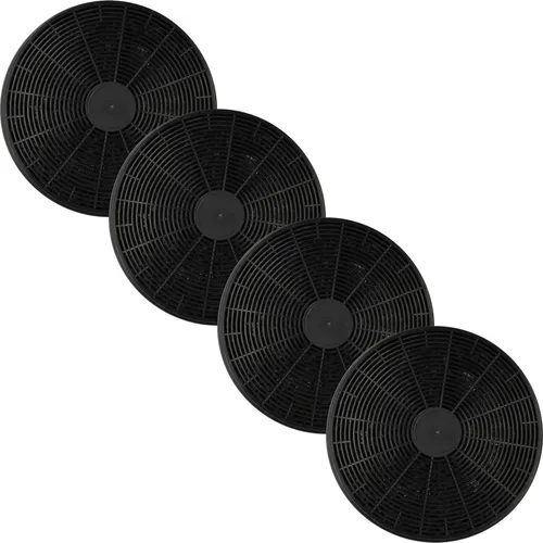 vhbw 4x Aktivkohlefilter kompatibel mit PKM 9040/60N, 6090U, 9040/60B, 8099 GIS Z, 8099 IS Z, 9040/60W, 9004, 9040/60 Dunstabzugshaube - 17,5 cm