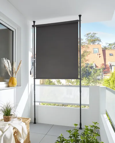 KONIFERA Klemmmarkise, grau (anthrazit) 120x225 cm