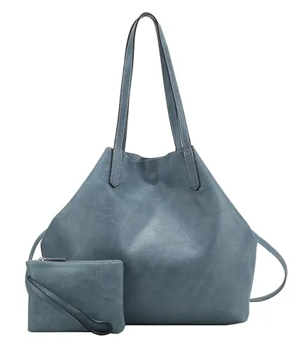 OBC Damen XXL Tasche Set 3in1 Shopper - Damen-Shopper: Praktisches 3in1 Set mit eleganter Form, ideal für Alltag und Reisen. Hochwertige Verarbeitung in Jeansblau, perfekt für geschmackvolle Auftritte!