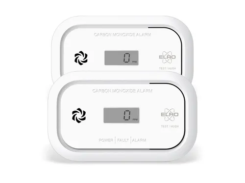 Kohlenmonoxid-Melder FC5003-2 - Rauch- & Gasmelder mit elektrochemischem Sensor, bietet zuverlässigen Schutz vor Kohlenmonoxid und hat eine hohe Lautstärke von 85dB für maximale Sicherheit.