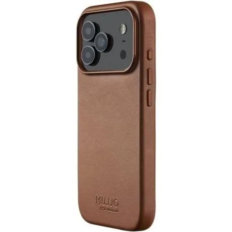 Mujjo Case Cover für iPhone 17 Pro - Braun - Taschen & Schutzhüllen: Robuste, rutschfeste Schutzhülle aus hochwertigem Leder, idealer Schutz für dein iPhone 17 Pro mit magnetischem kabellosen Ladestandard.