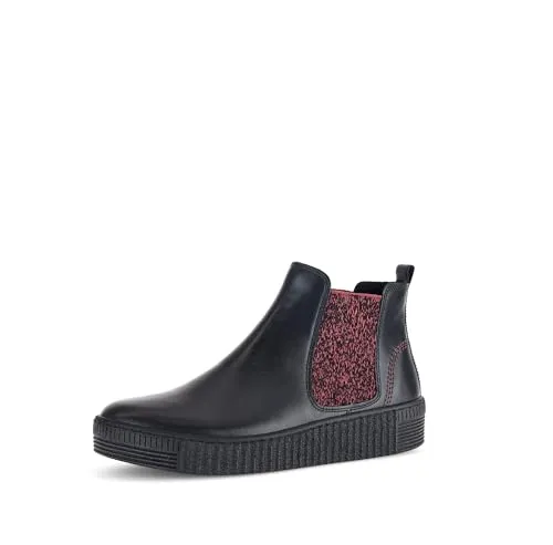 Gabor Damen Chelsea Boots - Best Fitting Stiefeletten für Damen - Wanderschuhe mit flachem Absatz, ideal für den Übergang. Aus hochwertigem Rauleder und Glattleder, bieten sie optimalen Tragekomfort und eine normale Weite.