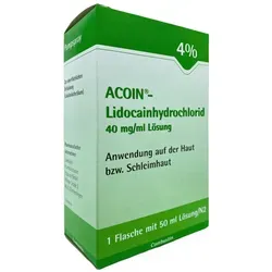 Acoin Lidocainhydrochlorid 40 mg/ml Lösung - Arzneimittel zur örtlichen Betäubung, ideal für schmerzfreie Eingriffe, apothekenpflichtig und in Versandapotheken erhältlich.