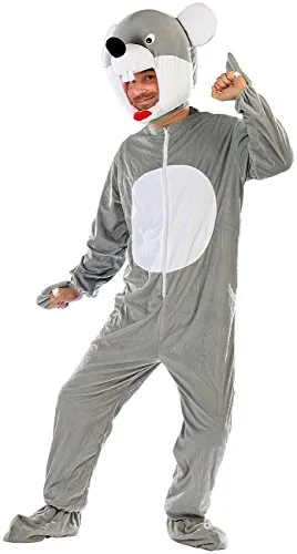 infactory Fasnachtskostüme: Halloween- & Faschings-Kostüm Maus (Fasching-Kostüme Ganzkörper, lustiges Kostüm, Geburtstag)