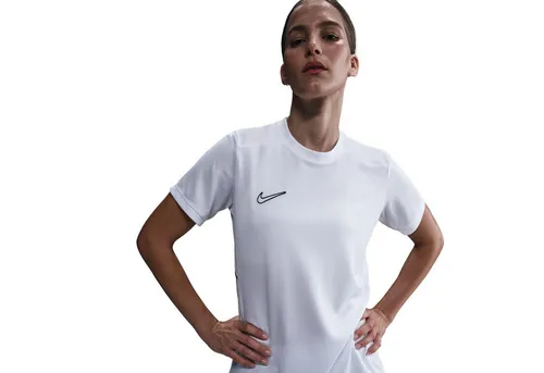 Nike Academy 25 Funktionsshirt Damen – Größe XL in Weiß - Stylisches, kurzärmeliges Funktionsshirt mit atmungsaktiver Dri-FIT-Technologie und luftigem Mesh für hohen Tragekomfort; ideal für sportliche Aktivitäten und Freizeit.