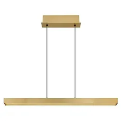 Hängelampe Pendellampe mit Touchdimmer und Höhenverstellung - Stilvolle Pendellampe aus gebürstetem Aluminium im antiken Messing-Look. Höhenverstellbar von 80 bis 150 cm, dimmbar mit Touchdimmer und Memoryfunktion für individuelle Lichtstimmung. Ideal für Ihr Esszimmer.