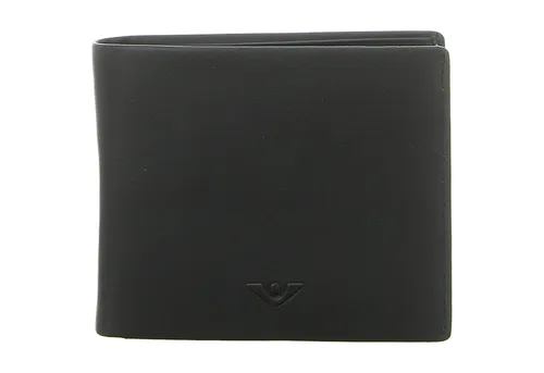 VOI Lederbörse Tobi Geldbörse schwarz mit RFID-Schutz - Elegante Herren-Geldbörse aus hochwertigem Kalbsleder mit RFID-Blockerschutz, bietet Platz für 12 Karten und Münzen, ideal für die Gesäßtasche.