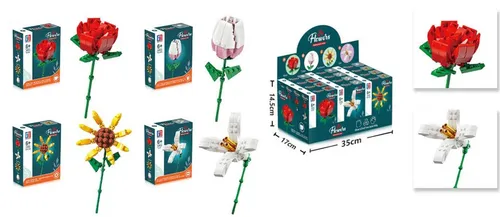 KLOCKI KONSTR KWIATY 11X14X4 MIX4 PUD1 DIS12 BMG 9981683322591