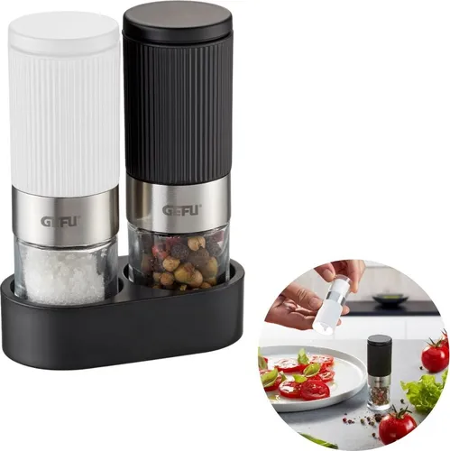 Gefu Tusome Salz- und Pfeffermühlen Set weiß/schwarz