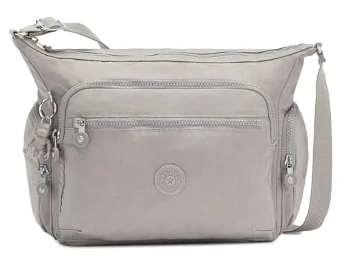 Kipling GABBIE - Mittelgroße Umhängetasche in Grau, mit verstellbarem Schulterriemen und vielseitigen Fächern für optimale Organisation