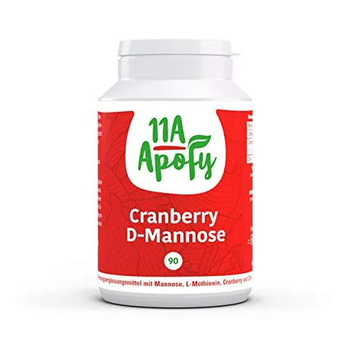 Cranberry D-Mannose Kapseln mit Zink und L-Methionin, Zink trägt zu einer normalen Funktion des Immunsystems bei, 90 Kapseln