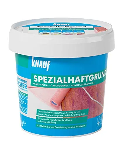 Knauf Spezialhaftgrund 1 kg - Haftgrundierung für Innen und Außen - Dichtmaterialien, leistungsstarke Haftgrundierung für optimale Haftung auf Wand und Boden, ideal für Renovierungsprojekte.