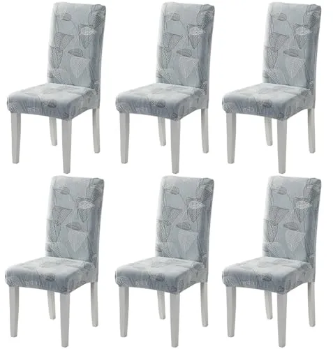 Layack Stuhlhussen 6er Set Elastische Moderne Beschützer Stuhlhussen, Abnehmbarer Waschbarer Stühle Schutz Dekoration Stuhlbezug für Esszimmer, Hotel, Bankett, Hochzeit, Partys Deko