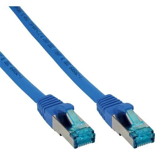 InLine Patchkabel Cat.6A, S/FTP (PiMf), halogenfrei, 500MHz, blau, 2m