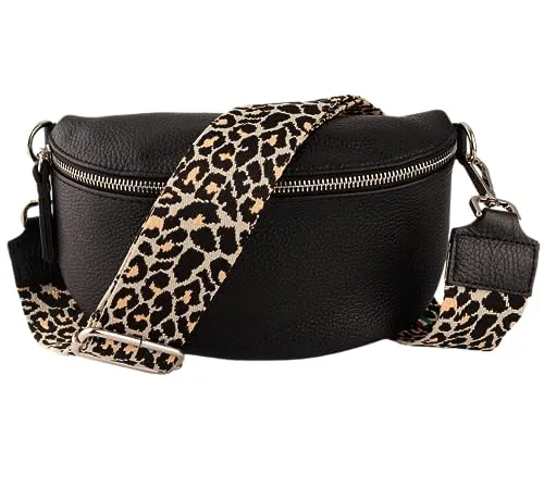 MIRROSI® Bauchtasche Damen aus Echtleder, Made in Italy von MIRROSI