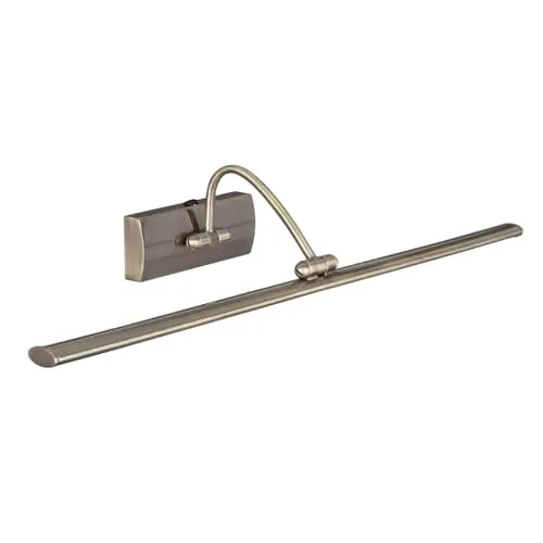 LED Bilderleuchte Barcelona - Antik Messing mit verstellbarem Kopf - Lampen für die perfekte Beleuchtung Ihrer Kunstwerke. Mit 81 energiesparenden LED-Leuchten und einem flexiblen, gebogenen Arm für individuelle Lichtakzente.