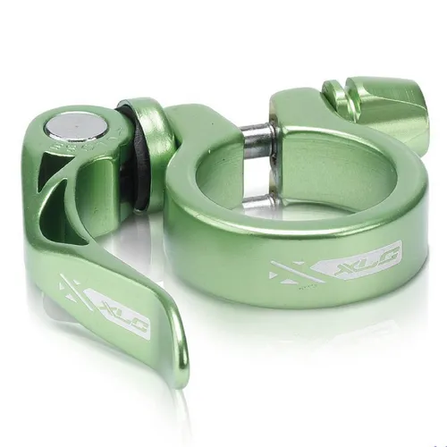 XLC Sattelklemme PC-L04 Ø 34,9 mm limegreen mit Schnellspanner Klemmring Schelle