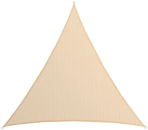 AMANKA UV Sonnensegel 6x6x6 m Beige - Hochwertiges HDPE Sonnensegel mit 80% UV-Schutz, ideal für Garten oder Balkon. Atmungsaktiv und schnell trocknend - für unbeschwerte Stunden im Freien!