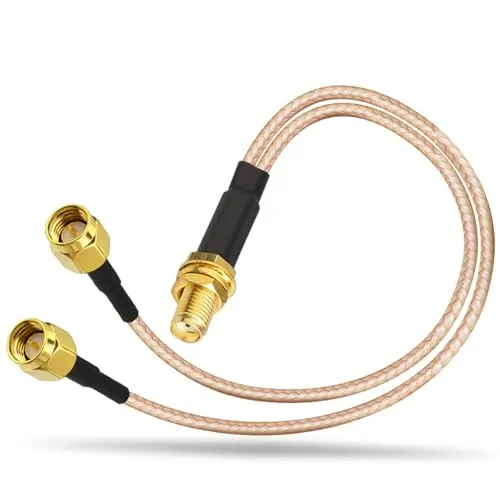 BINGFU SMA Splitter Kabel SMA Buchse auf Dual Stecker Verlängerungskabel 15 cm für 4G LTE Heimtelefon Router Gateway Modem MiFi Mobile Hotspot Mobilfunk Router