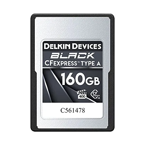 Delkin Devices CF Express Typ A Speicherkarte 160 GB - Speicherkarten für professionelle Fotografen: Bis zu 880 MB/s Lese- und 790 MB/s Schreibgeschwindigkeit, ideal für 8K-Videoaufnahmen und extrem robust.