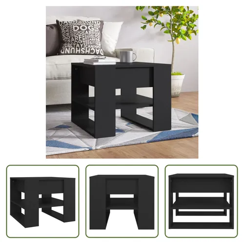 The Living Store Couchtisch Schwarz 55,5x55x45 cm