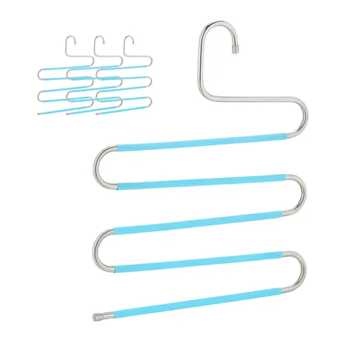 Mehrfach Hosenbügel 4er Set Hosenaufhänger Hosenhalter Multibügel Raumsparbügel