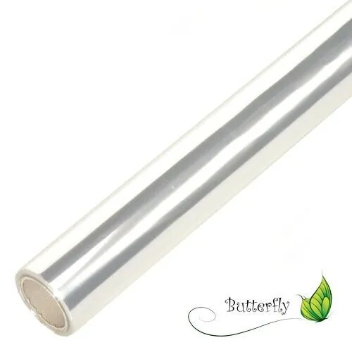 5m x 70cm Klarsichtfolie transparent unbedruckt klar Blumenfolie Geschenk Folie