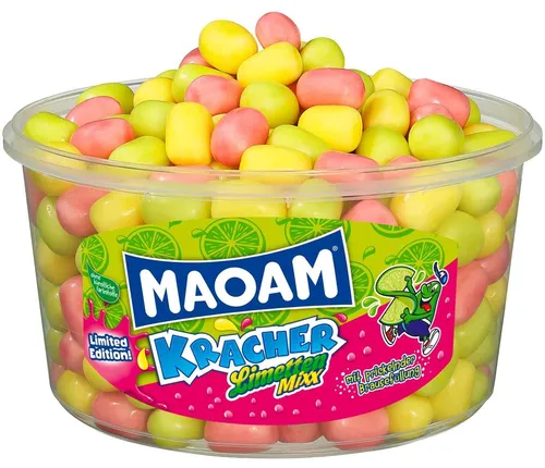 Haribo Maoam Kracher Limetten Mix Zitrone Himbeer Blutorange Brause - 265 Stück