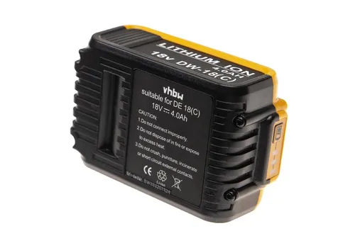 vhbw Akku passend für Dewalt DCD776, DCD771, DCD740B, DCD740NT, DCD740N, Akku Akku Li-Ion 4000 mAh (18 V), Leistungsfähiger Austausch-Akku für Werkzeug Powertools wie