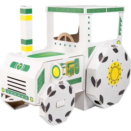 Small Foot 10016 Spielhaus „Traktor aus Bastelkarton“ von small foot