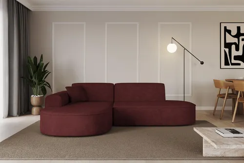 ALTDECOR Ecksofa MARI-L1 in Bordeauxrot - L-Form 232x163 cm - Ecksofa in L-Form für stilvolle Wohnzimmer, mit hochwertiger Polsterung und robustem Design für maximalen Sitzkomfort und Langlebigkeit.