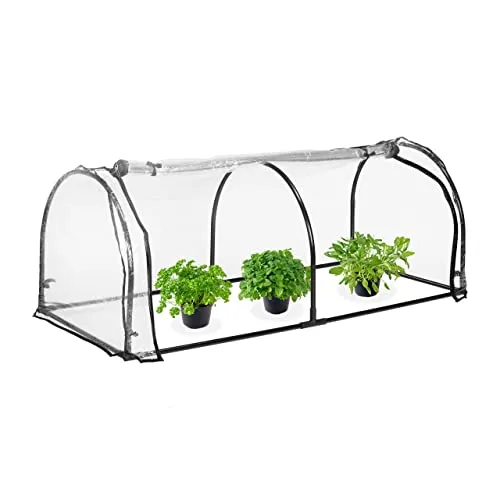 Folienfrühbeet - Leichtes Gewächshaus für Ihren Garten - Gewächshaus & Frühbeet, einfach zu montieren und ideal für die Anzucht von Pflanzen, schützt vor Witterungseinflüssen.