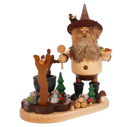 Drechselwerkstatt Uhlig DWU Räuchermann Wichtel am Gulaschkocher