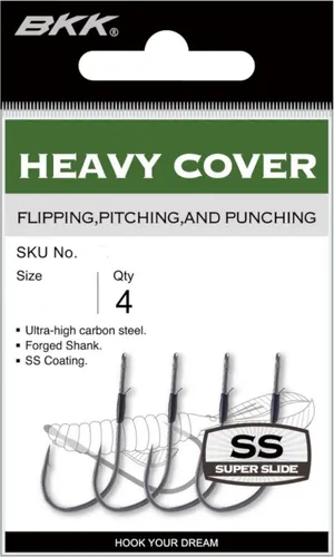 BKK HEAVY COVER - 4 Einzelhaken, Größe:Gr. 4/0