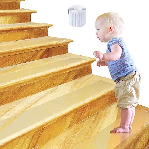 10cm x 60cm Rutschfester Treppen-Klebestreifen Transparent, 15 x Rutschfester, Selbstklebender Stufenstreifen