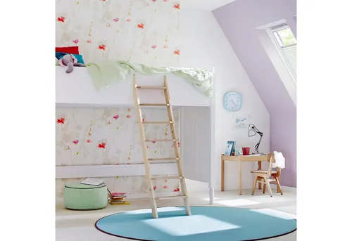 Anstellleiter Hochbettleiter Intercon Maxi 7 Stufen bis 160 cm – Platzsparende Holzleiter - Die Anstellleiter Intercon Maxi ist ideal als Hochbettleiter oder Raumspartreppe. Mit vollflächig begehbaren Stufen und angenehmer Steigung sorgt sie für sicheren Aufstieg und ist vielseitig einsetzbar.