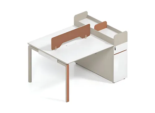 Arbeitstisch Designer Schreibtisch für 2 Personen – Moderner Holztisch - Eleganter Schreibtisch für 2 Personen, ideal für das Arbeitszimmer. Maße: 155 x 120 x 103 cm, aus robustem MDF, modernes Design in Weiß, für effizientes Arbeiten und stilvolle Einrichtung.