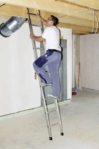 Anlegeleiter 9 Sprossen aus Aluminium, 280 cm