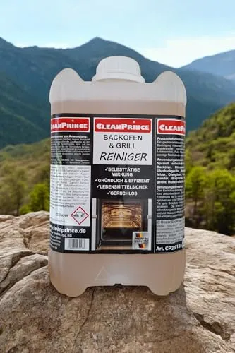 CleanPrince Backofenreiniger 5L Konzentrat - Herdreiniger mit selbsttätiger Wirkung, reinigt gründlich und effizient, geruchlos und lebensmittelsicher.