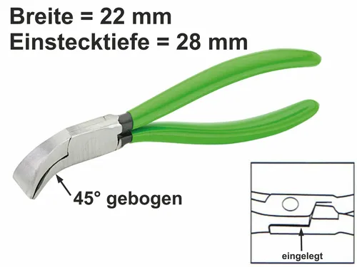 Mini Falzzange 22mm gebogen - Präzisionswerkzeug für Klempner - Klempnerwerkzeuge - Hochwertige Mini Falzzange mit gebogenem Design für präzise Arbeiten und einfache Handhabung.