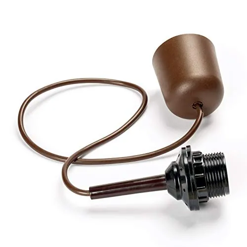 Leuchtenpendel Schnurpendel Lampenaufhängung braun E27