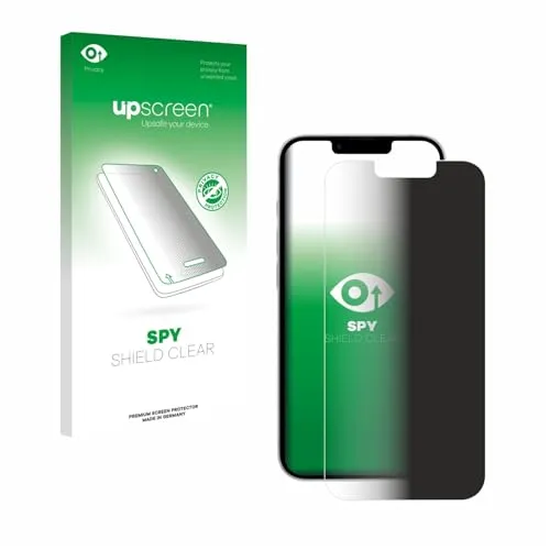 upscreen Anti-Spy Blickschutzfolie für Apple iPhone 17e Made in Germany, Privacy Screen Displayschutz-Folie [Sichtschutz, Blaulichtfilter]