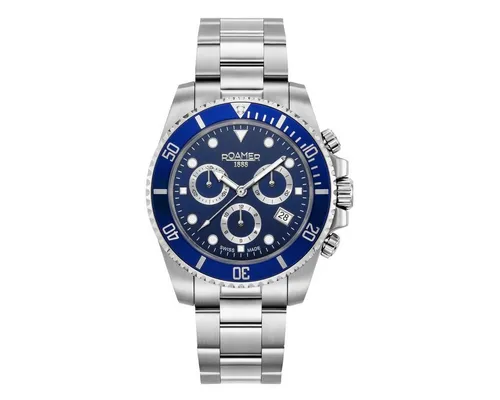 Roamer Herrenuhr Deep Sea 100 Chronograph 851837 41 45 20 - Armbanduhren für Herren mit Swiss Made Qualität, Datumsanzeige und drehbarer Lünette – ideal für Abenteuer und den täglichen Gebrauch.