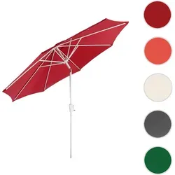 Sonnenschirm N18, Gartenschirm, Ø 2,7m neigbar Polyester/Alu 5kg ~ rot