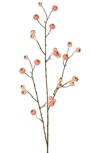 artplants Künstlicher Zweig Zierapfel NONGIR mit Früchten, Hellrosa, 90cm