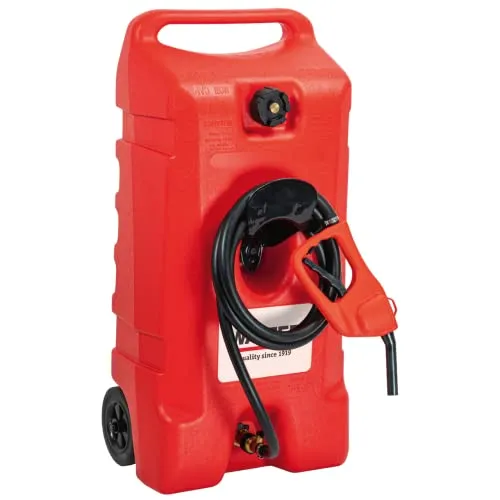 WALTER Kraftstofftrolley 53 l - Mobiler Kraftstofftank mit Zapfsäule - Benzinkanister mit 53 l Fassungsvermögen, ideal für schnelles Betanken von Fahrzeugen und Geräten. Robuste Konstruktion aus Polyethylen für langlebige Nutzung.