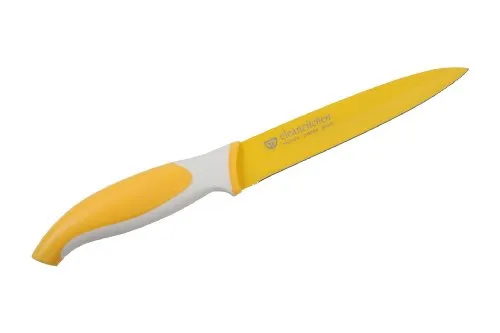 GRÄWE Allzweckmesser, Gemüsemesser, Küchenmesser, CLEANCITCHEN 5' (12,7 cm) gelb antibakteriell