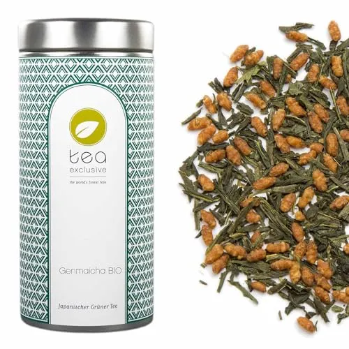 Genmaicha BIO | Japanischer Grüner Tee mit geröstetem Reis direkt aus dem Teegarten, 100g Dose