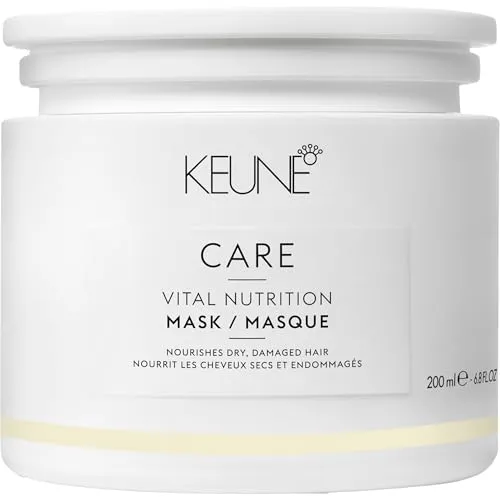 KEUNE CARE Vital Nutrition Mask 200 ml - Haarmaske zur Verbesserung der Elastizität und Glättung von geschädigtem Haar. Mit Nutri-Injection-Technologie für intensiven Schutz und Glanz. Ideal für trockenes und strapaziertes Haar.