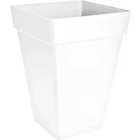 Elho Pflanztopf Loft Urban 30 x 30 x 30 cm – Weißer Pflanztopf für modernes Urban Gardening - Garten-Zubehör, stilvoller und nachhaltiger Pflanztopf aus recyceltem Material, ideal für Pflanzenliebhaber mit modernem Stil.